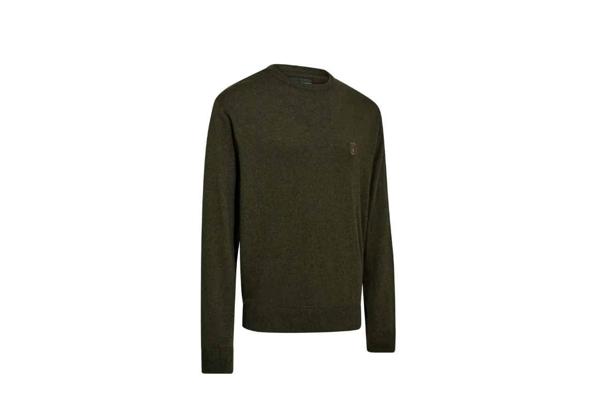 Deerhunter Džemper Harrington O-izrez Forest Ember Melange